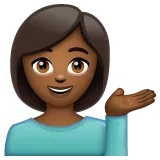 person tipping hand: medium-dark skin tone untuk platform Whatsapp