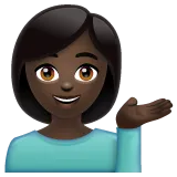 woman tipping hand: dark skin tone für Whatsapp Plattform