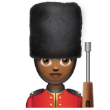 Whatsapp platformon a(z) woman guard: medium-dark skin tone képe