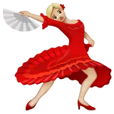 woman dancing: medium-light skin tone สำหรับแพลตฟอร์ม Whatsapp