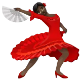 woman dancing: dark skin tone per la piattaforma Whatsapp