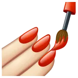 nail polish: light skin tone สำหรับแพลตฟอร์ม Whatsapp