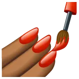 nail polish: medium-dark skin tone untuk platform Whatsapp