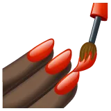 nail polish: dark skin tone pentru platforma Whatsapp