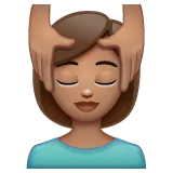 person getting massage: medium skin tone สำหรับแพลตฟอร์ม Whatsapp
