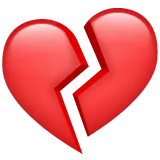 broken heart for Whatsapp platform