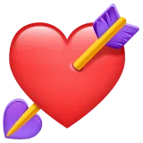 Whatsapp প্ল্যাটফর্মে জন্য heart with arrow