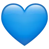 blue heart for Whatsapp platform