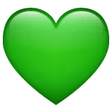 green heart for Whatsapp-plattformen