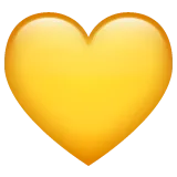 yellow heart för Whatsapp-plattform