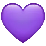 purple heart for Whatsapp-plattformen