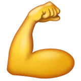 Whatsapp 平台中的 flexed biceps