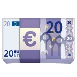 euro banknote alustalla Whatsapp