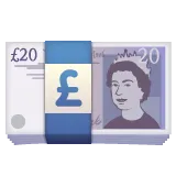 pound banknote para la plataforma Whatsapp
