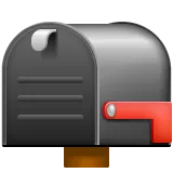 Whatsapp प्लेटफ़ॉर्म के लिए closed mailbox with lowered flag