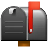 Whatsapp प्लेटफ़ॉर्म के लिए closed mailbox with raised flag