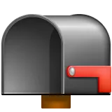 open mailbox with lowered flag per la piattaforma Whatsapp