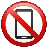 no mobile phones para la plataforma Whatsapp