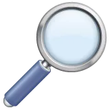 Whatsappプラットフォームのmagnifying glass tilted right