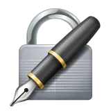 locked with pen for Whatsapp platform