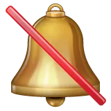 bell with slash pour la plateforme Whatsapp