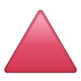 red triangle pointed up per la piattaforma Whatsapp