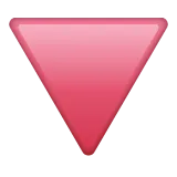 red triangle pointed down til Whatsapp platform