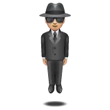 person in suit levitating: medium-light skin tone untuk platform Whatsapp
