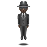 person in suit levitating: dark skin tone pentru platforma Whatsapp
