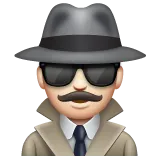 Whatsapp platformu için man detective: light skin tone
