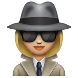 Whatsappプラットフォームのwoman detective: medium-light skin tone
