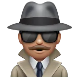 man detective: medium skin tone لمنصة Whatsapp