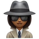 Whatsappプラットフォームのwoman detective: medium-dark skin tone