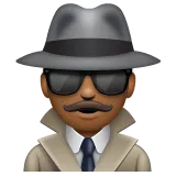 man detective: medium-dark skin tone für Whatsapp Plattform