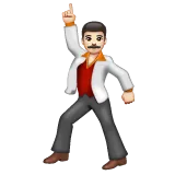 Whatsapp dla platformy man dancing: light skin tone