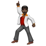 Whatsapp dla platformy man dancing: dark skin tone