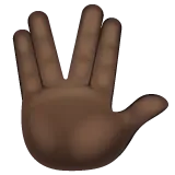 vulcan salute: dark skin tone alustalla Whatsapp
