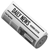 rolled-up newspaper untuk platform Whatsapp