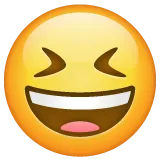 Whatsapp 平台中的 grinning squinting face