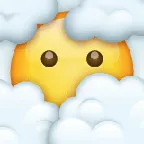 face in clouds لمنصة Whatsapp