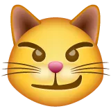 Whatsapp प्लेटफ़ॉर्म के लिए cat with wry smile