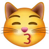 kissing cat pentru platforma Whatsapp