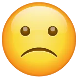 Whatsapp 平台中的 slightly frowning face