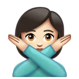 person gesturing NO: light skin tone für Whatsapp Plattform