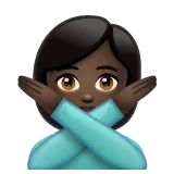 person gesturing NO: dark skin tone untuk platform Whatsapp
