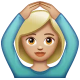 person gesturing OK: medium-light skin tone für Whatsapp Plattform