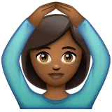 Whatsapp dla platformy person gesturing OK: medium-dark skin tone