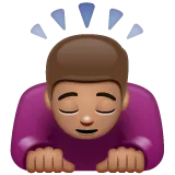 person bowing: medium skin tone für Whatsapp Plattform
