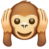 hear-no-evil monkey pour la plateforme Whatsapp