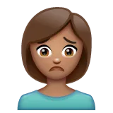 Whatsapp dla platformy person frowning: medium skin tone